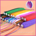 Colorful Chinlon Blind Tassel with Ancient Silver Cap